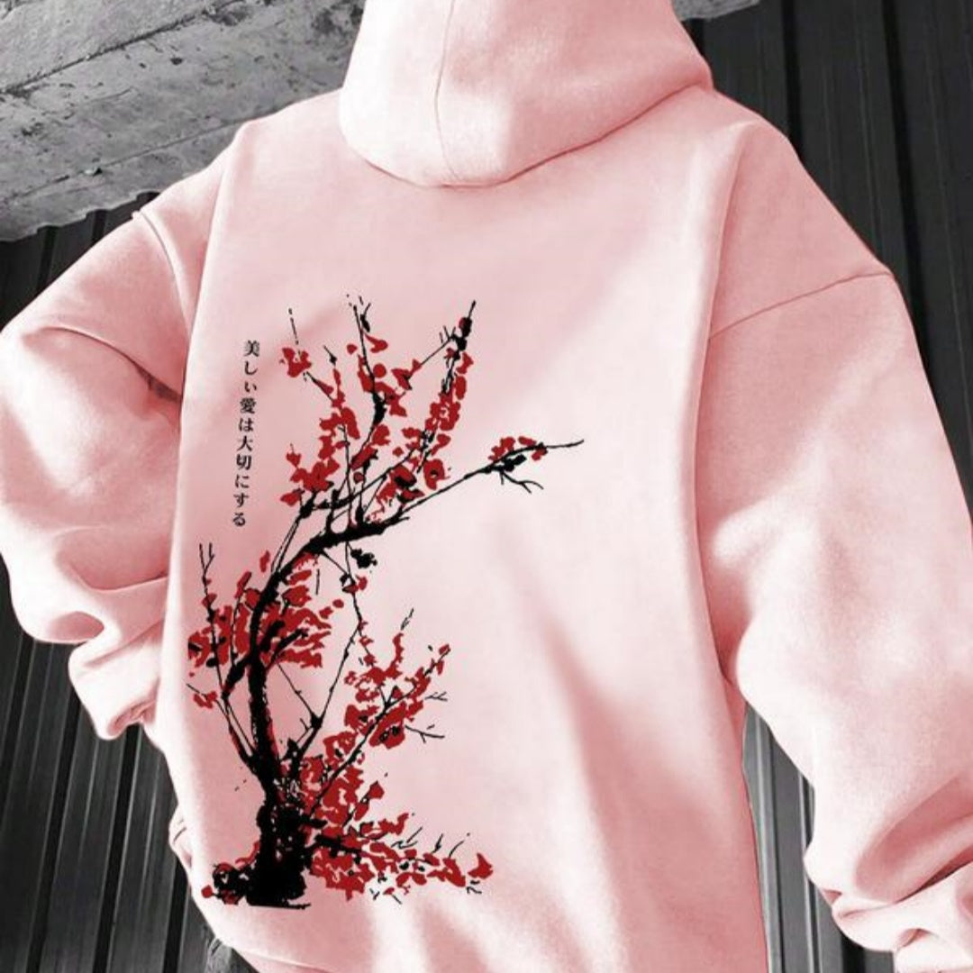 Locker geschnittener Hoodie für Herren mit Print