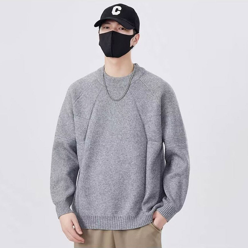 Strukturierter Strickpullover mit Rundhals