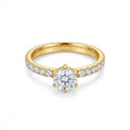 18K Gold Bicolor Pigstone Ring – Bild 3 | LuxeStyle