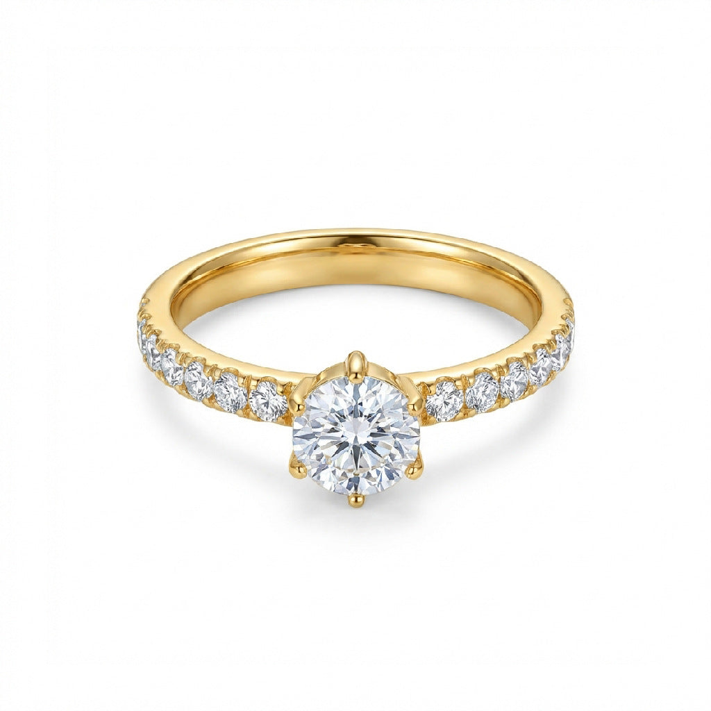 18K Gold Bicolor Pigstone Ring – Bild 3 | LuxeStyle