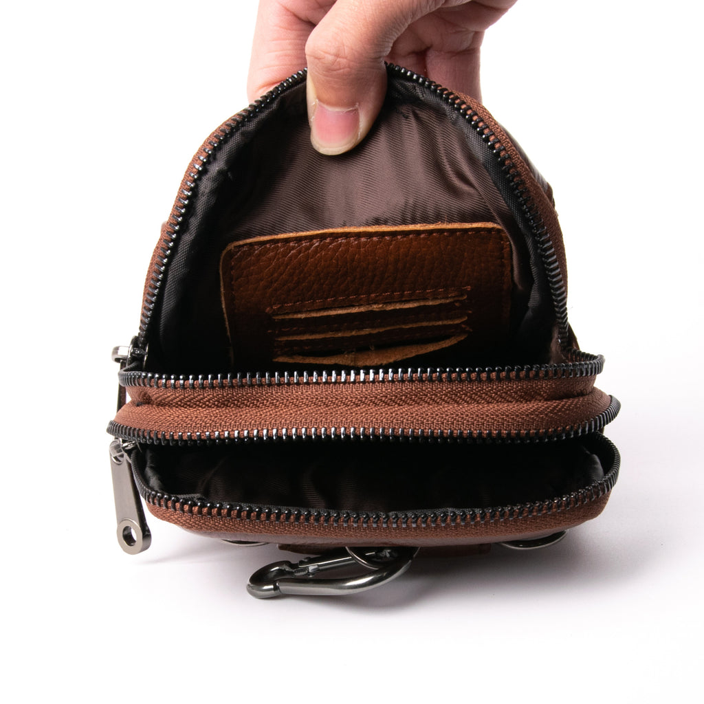 Einfache Bauchtasche aus Rindsleder für Herren – Bild 5 | LuxeStyle