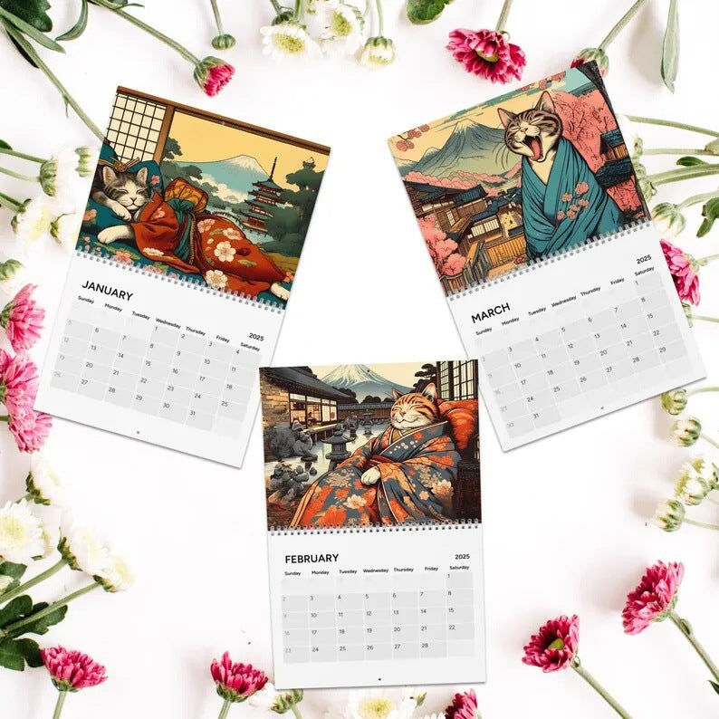 Wandkalender «Schläfrige Katzen von Edo» 2025 – Bild 5 | LuxeStyle