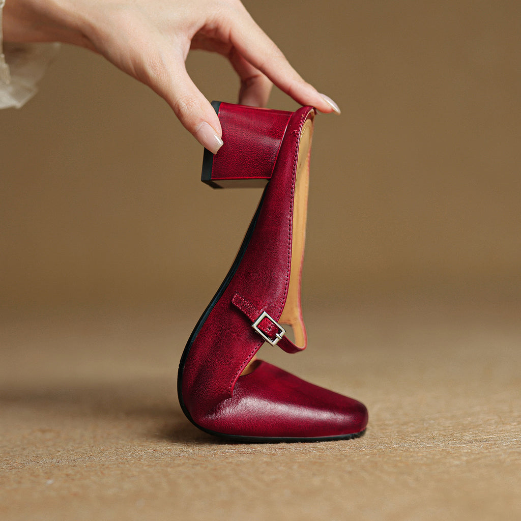 Retro Chunky Heel Slingback Sandalen – Bild 8 | LuxeStyle