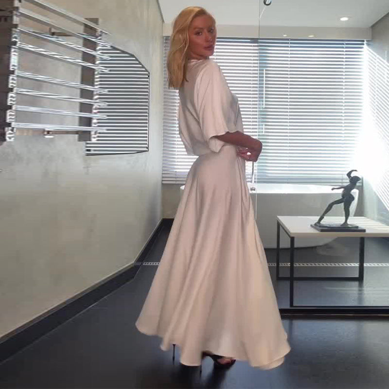 Weisses, elegantes, langes Kleid – Bild 5 | LuxeStyle