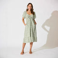 Figurbetontes Print-Kleid mit V-Ausschnitt – Bild 6 | LuxeStyle