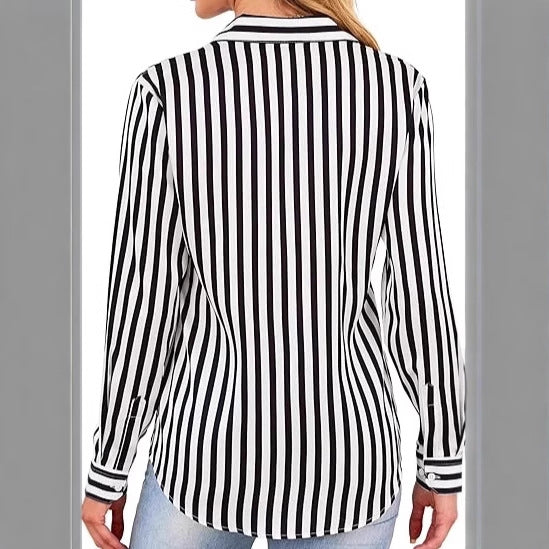 Gestreiftes Langarmshirt im Relaxed Fit – Bild 7 | LuxeStyle