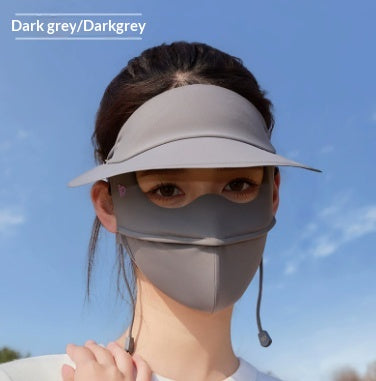 UV-Schutz Facekini mit breiter Krempe