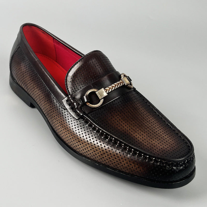 Business-Casual Lederschuhe mit Horsebit-Schnalle