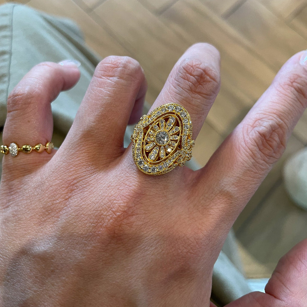 Verstellbarer Kristall-Blumenring – Bild 7 | LuxeStyle