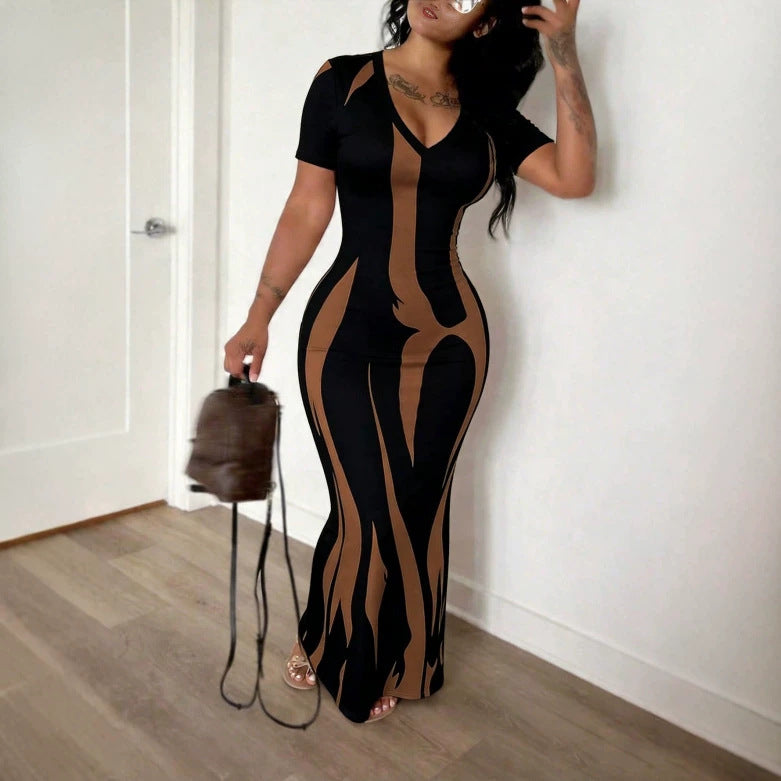 V-Ausschnitt Kleid