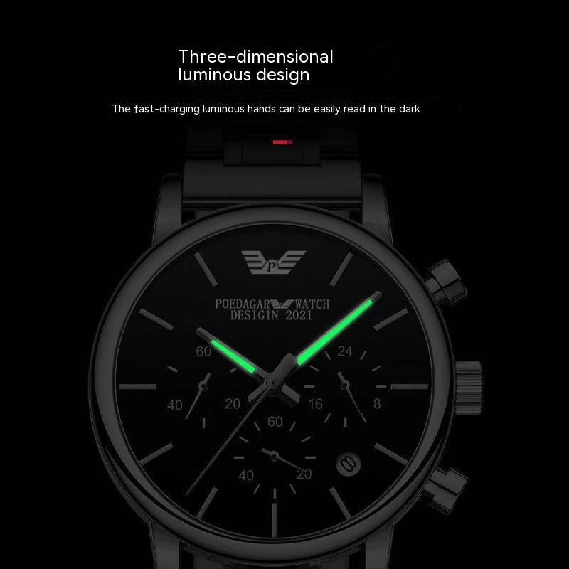 Multifunktionale, wasserdichte Herrenuhr mit Leuchtfunktion – Bild 6 | LuxeStyle