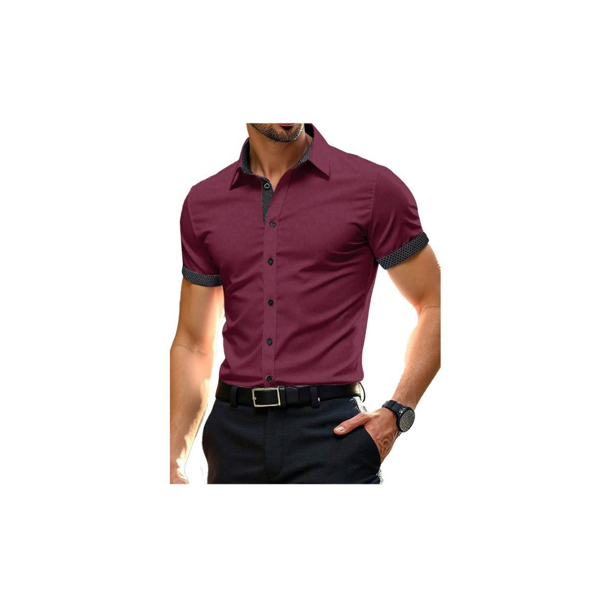 Sommerhemd Herren Kurzarm Casual