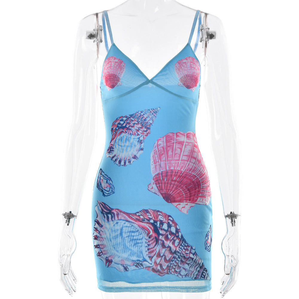Figurbetontes Strandkleid mit V-Ausschnitt – Bild 3 | LuxeStyle