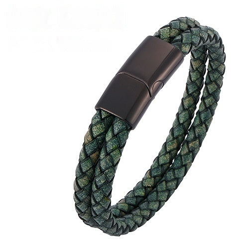 Vintage Lederarmband aus Edelstahl – Bild 11 | LuxeStyle