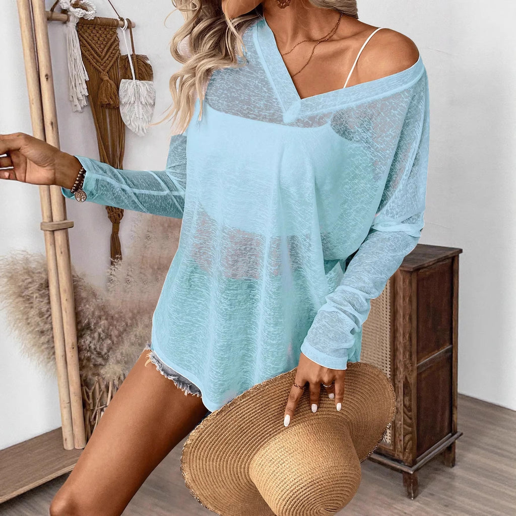 Langarm-Shirt mit Rundhals und Print