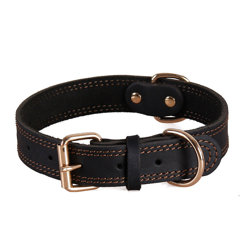 Retro Lederhalsband für mittelgrosse bis grosse Hunde – Bild 5 | LuxeStyle