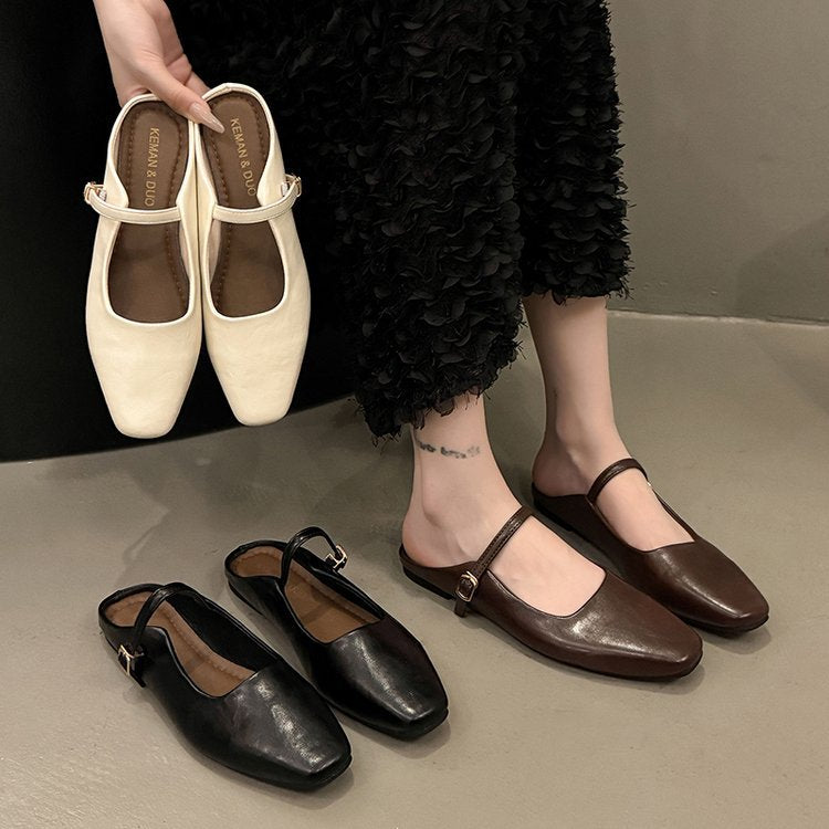 Retro Ballerinas aus Wildleder