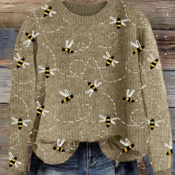 Sportlicher Damen Pullover mit Tiermuster