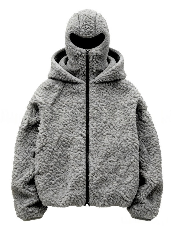 Gefütterter Kapuzen-Cardigan aus Fleece