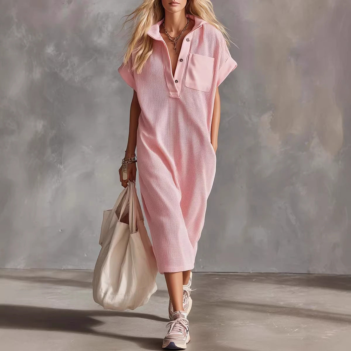 Elegantes Kurzarm-Kleid