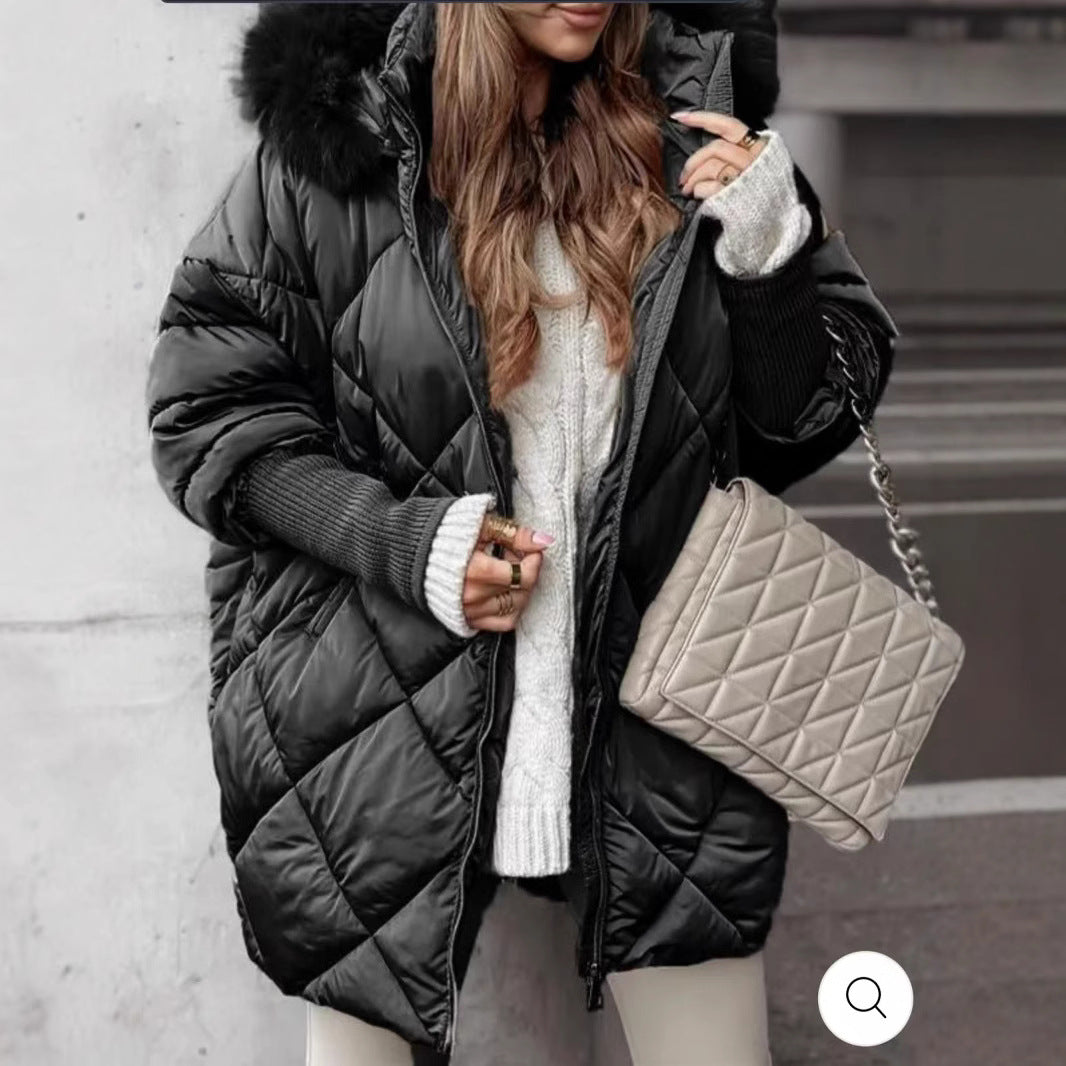 Eleganter Winter-Cardigan-Mantel mit Kapuze – Bild 3 | LuxeStyle
