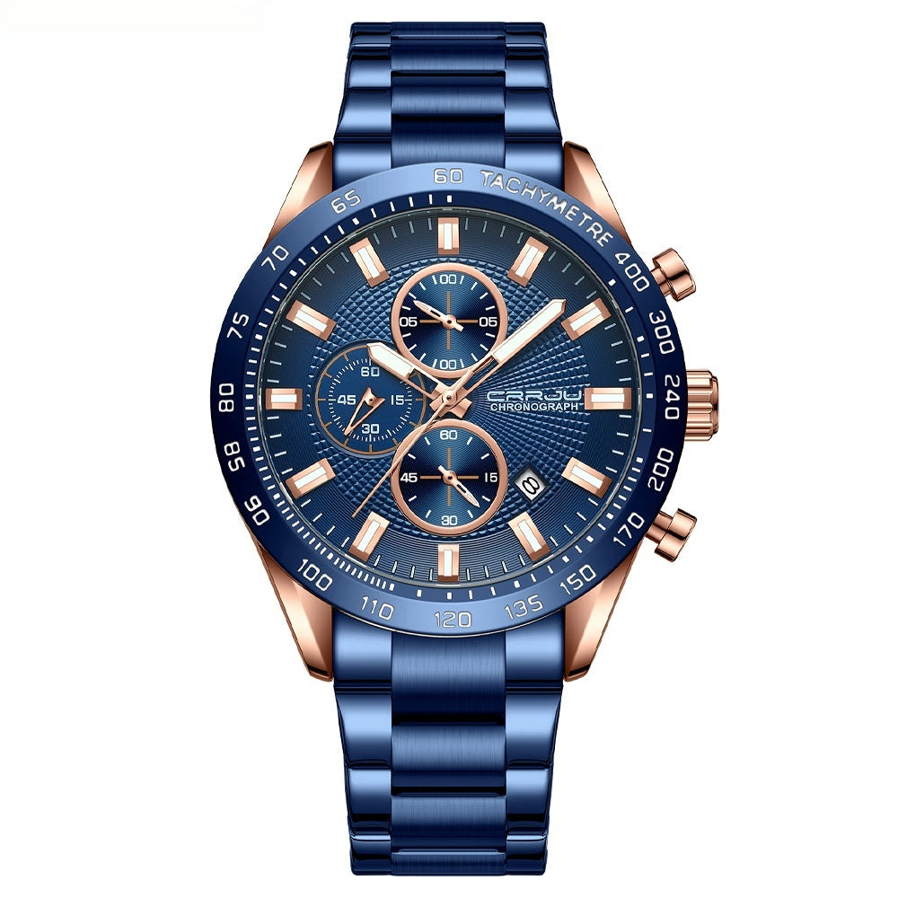Männer-Armbanduhr mit 6 Zeigern