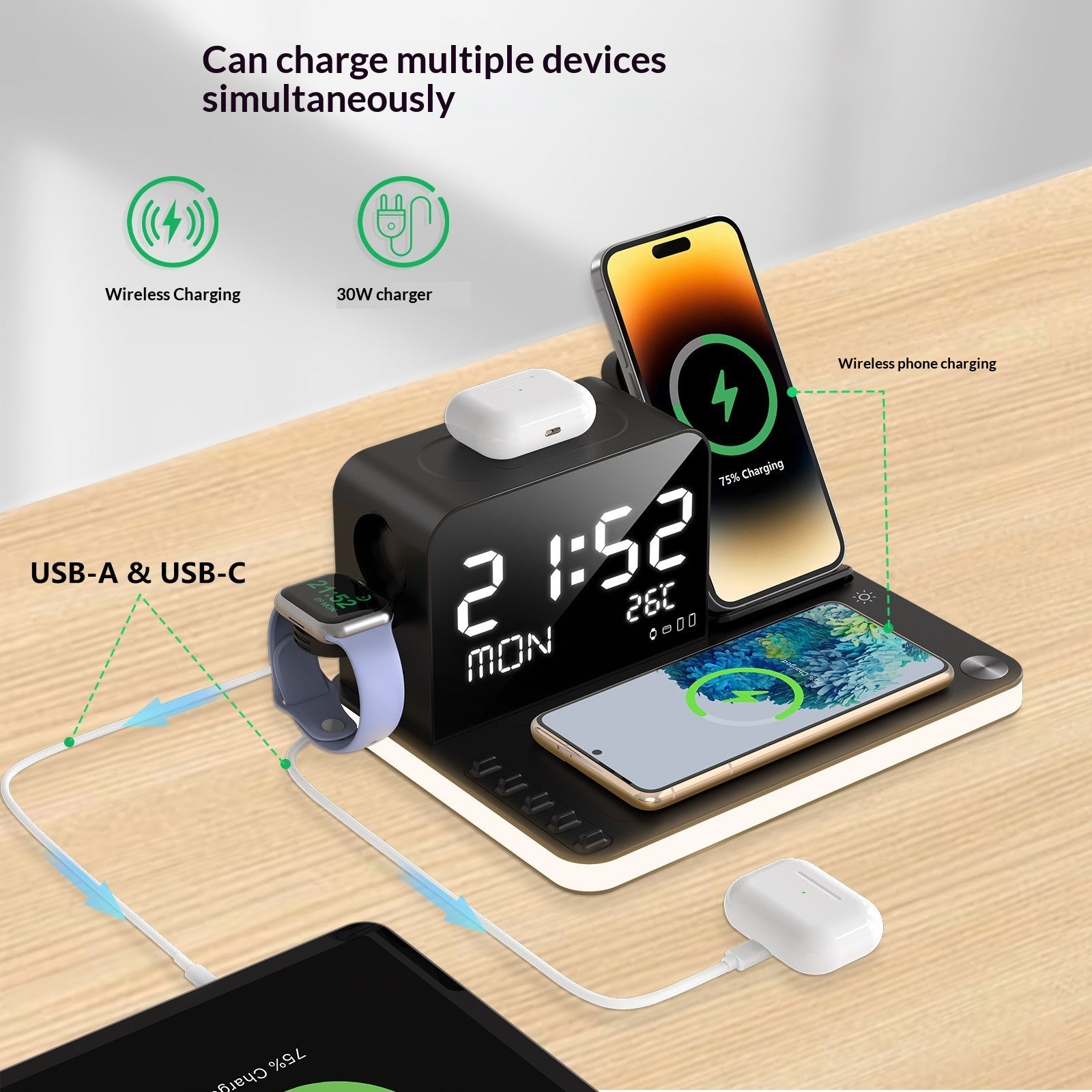 Wireless-Charger «QiFast» · kabellos laden