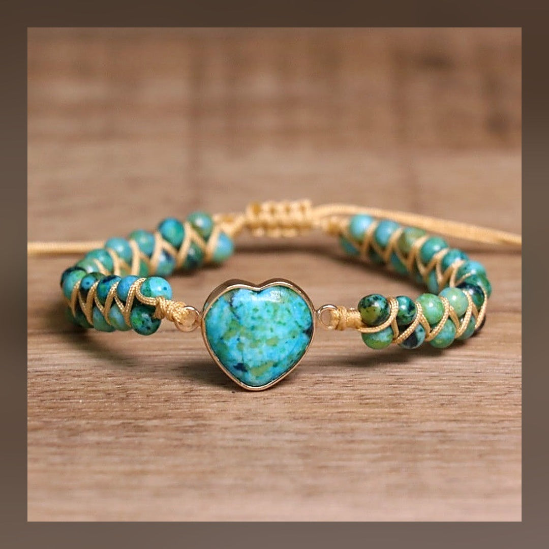 LuxeStyle-Edit · 7-Chakra Wickelarmband «Harmony» – Naturstein