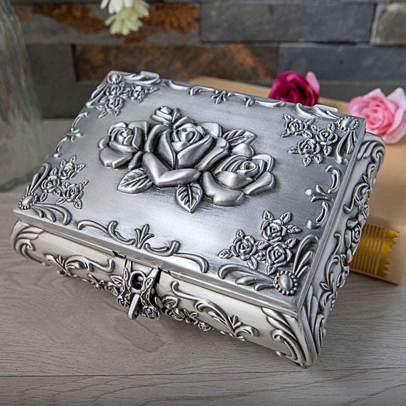 Retro Schmuckbox aus Metall mit Schloss – Bild 6 | LuxeStyle