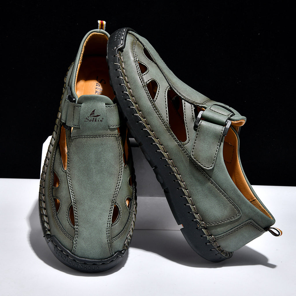 Atmungsaktive, handgenähte Sandalen für Herren