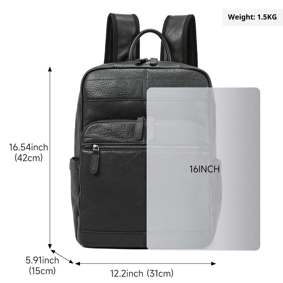 Lederrucksack für Business & Freizeit
