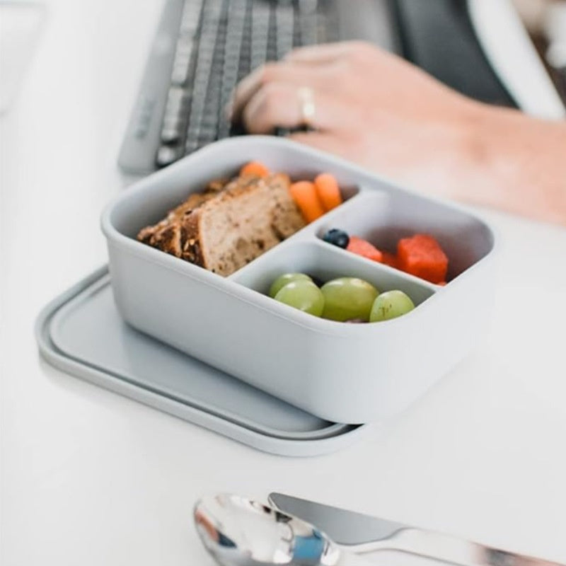 Lunchbox aus Silikon mit drei Fächern