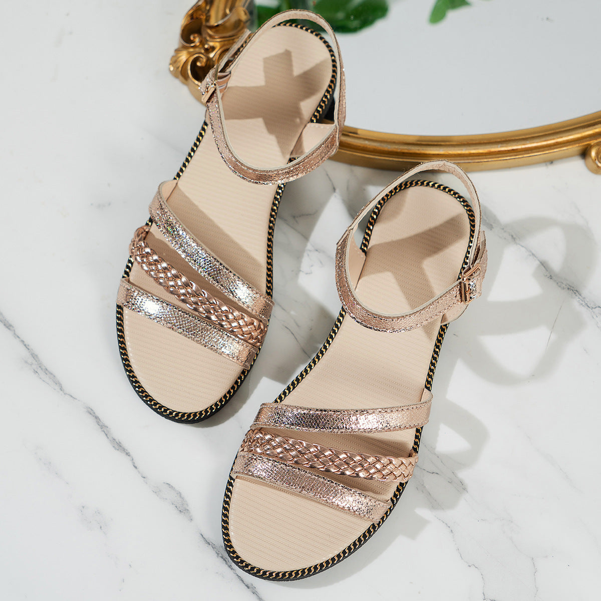 Römer Sandalen mit Schnallenriemen – Bild 3 | LuxeStyle