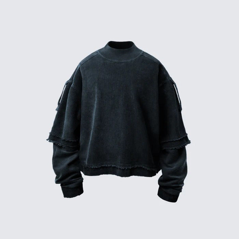 Vintage Langarmshirt im Lagenlook für Herren