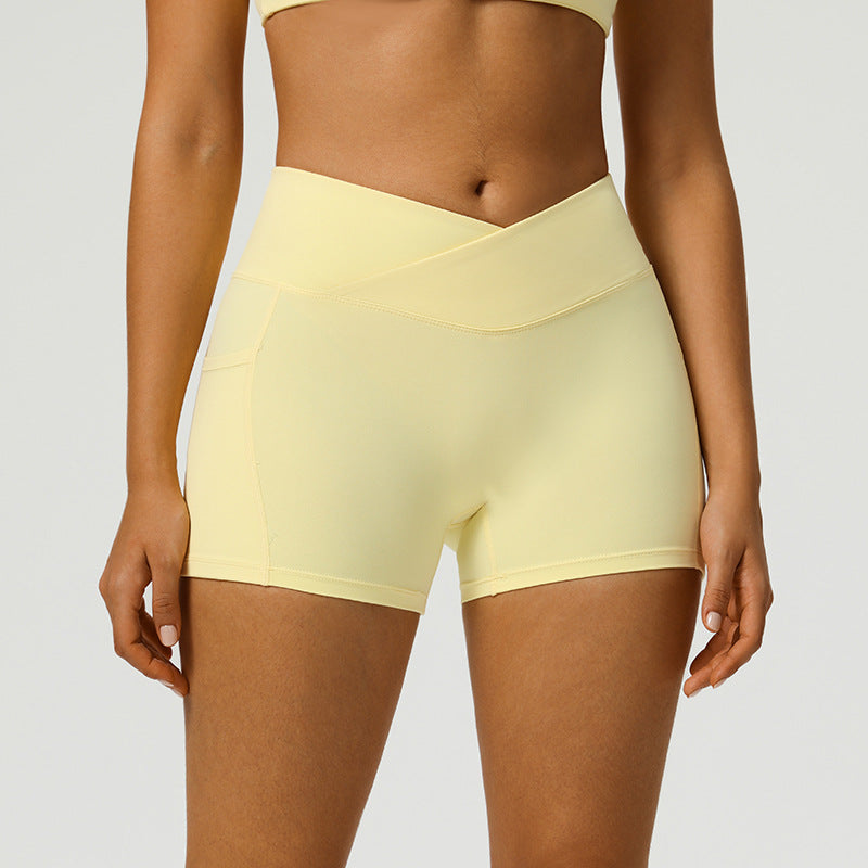 High-Waist Yoga Shorts mit Po-Lifting-Effekt