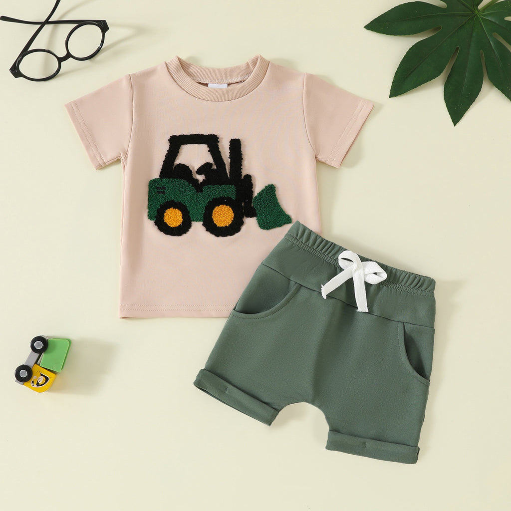 Baby Jungen Set mit Kurzarmshirt und Shorts – Bild 8 | LuxeStyle