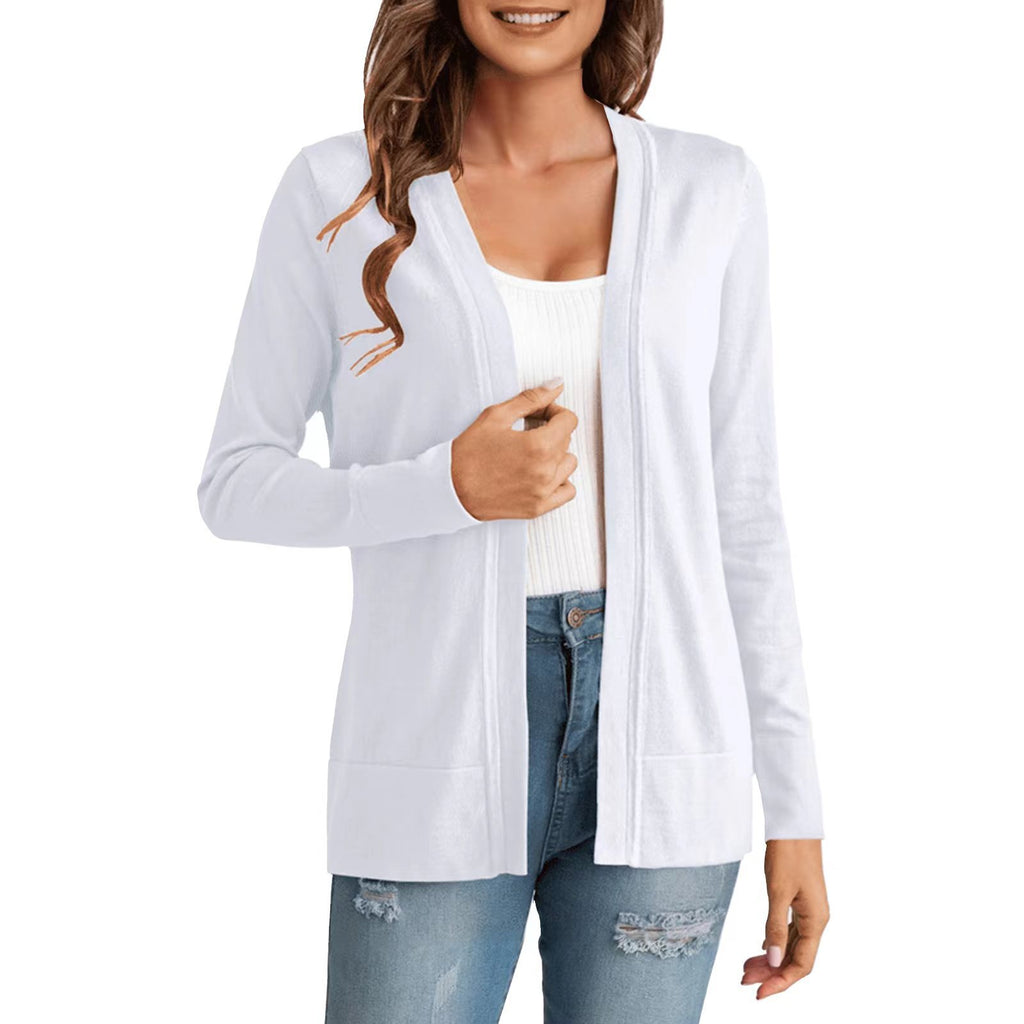 Strick-Cardigan für Damen – Weiss – Ansicht 8