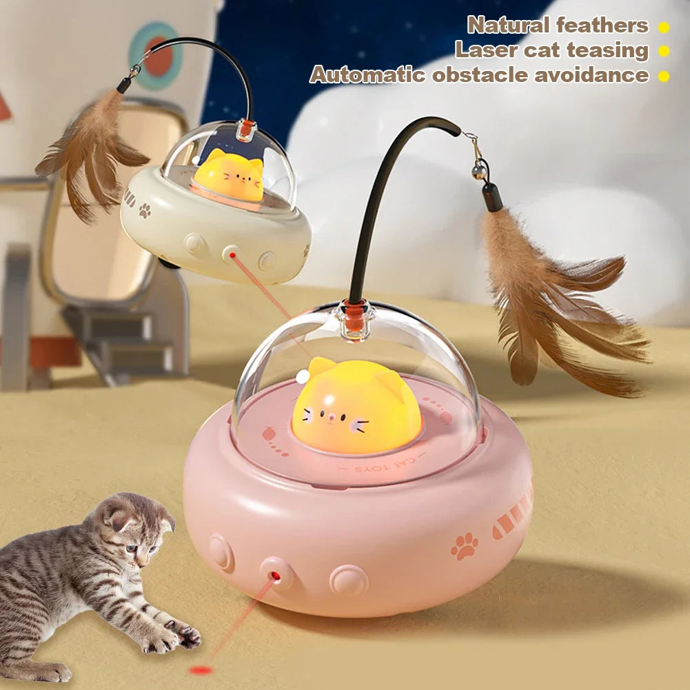 Katzenspielzeug mit Feder und Glöckchen