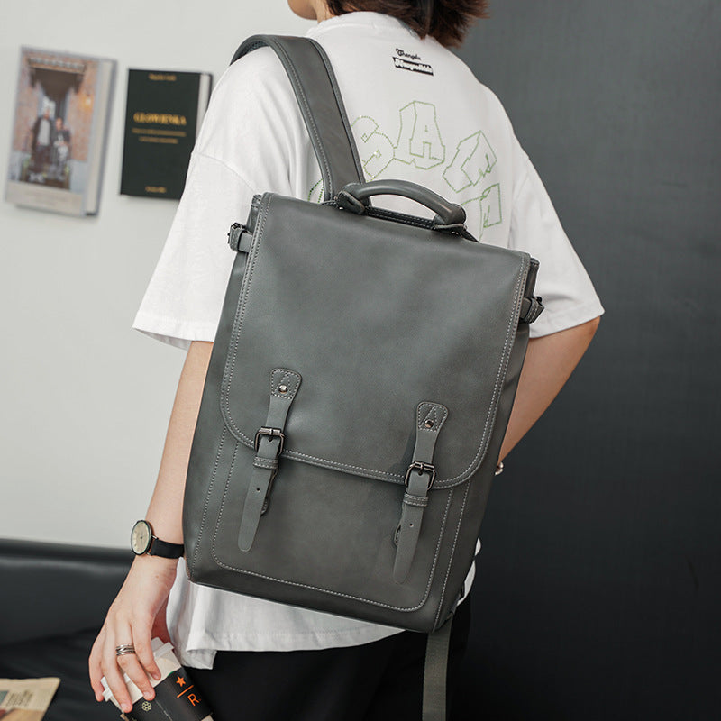 Schulterrucksack Schwarz Grau – Bild 8 | LuxeStyle