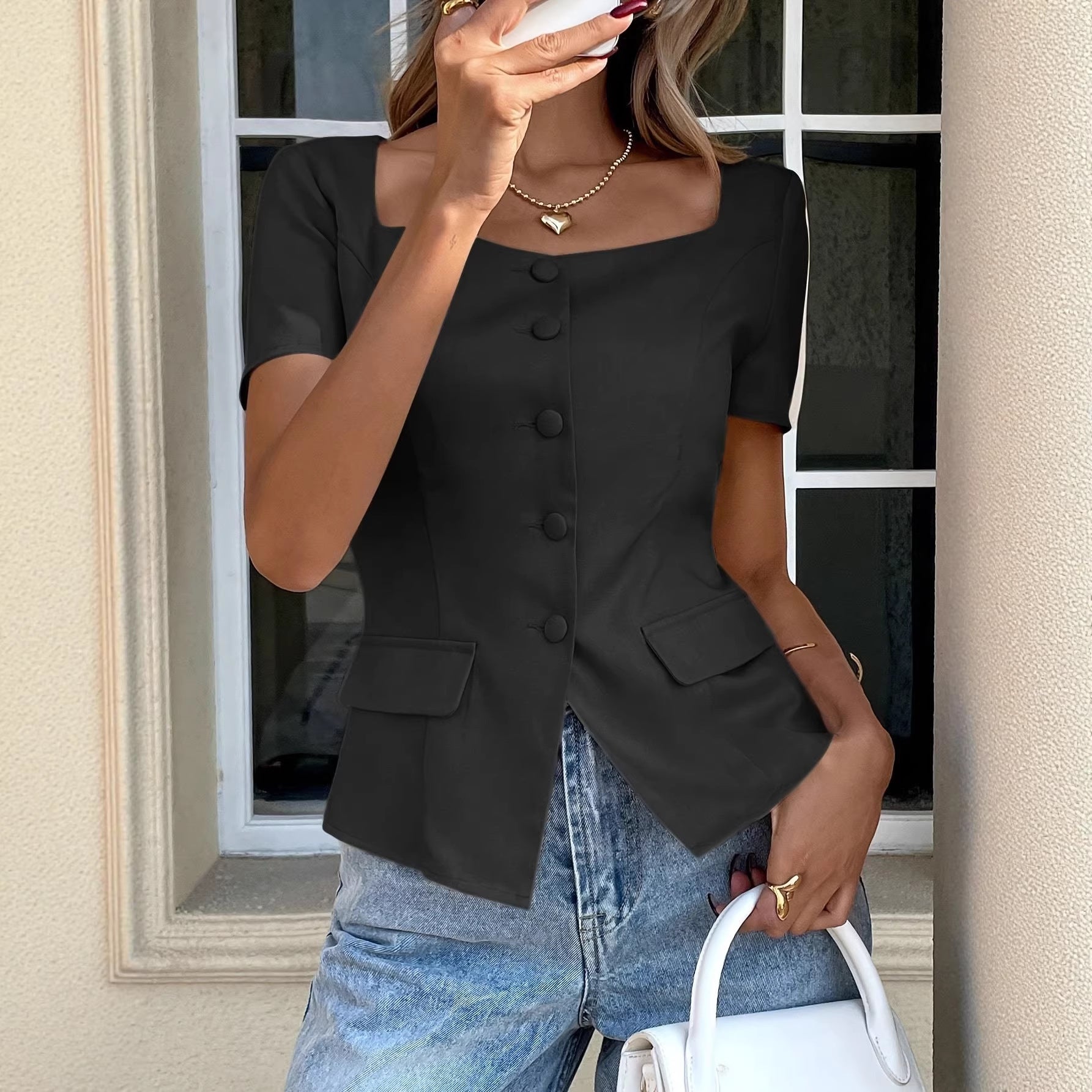 Elegantes ärmelloses Damen-Shirt