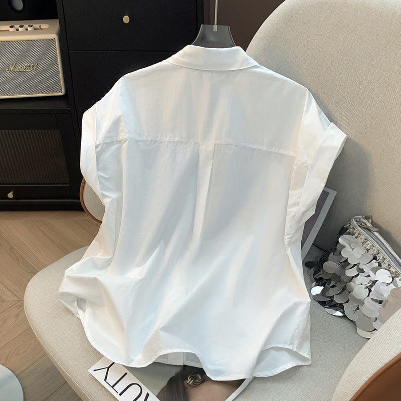 Luftige Retro-Bluse aus Baumwolle – Ansicht 2