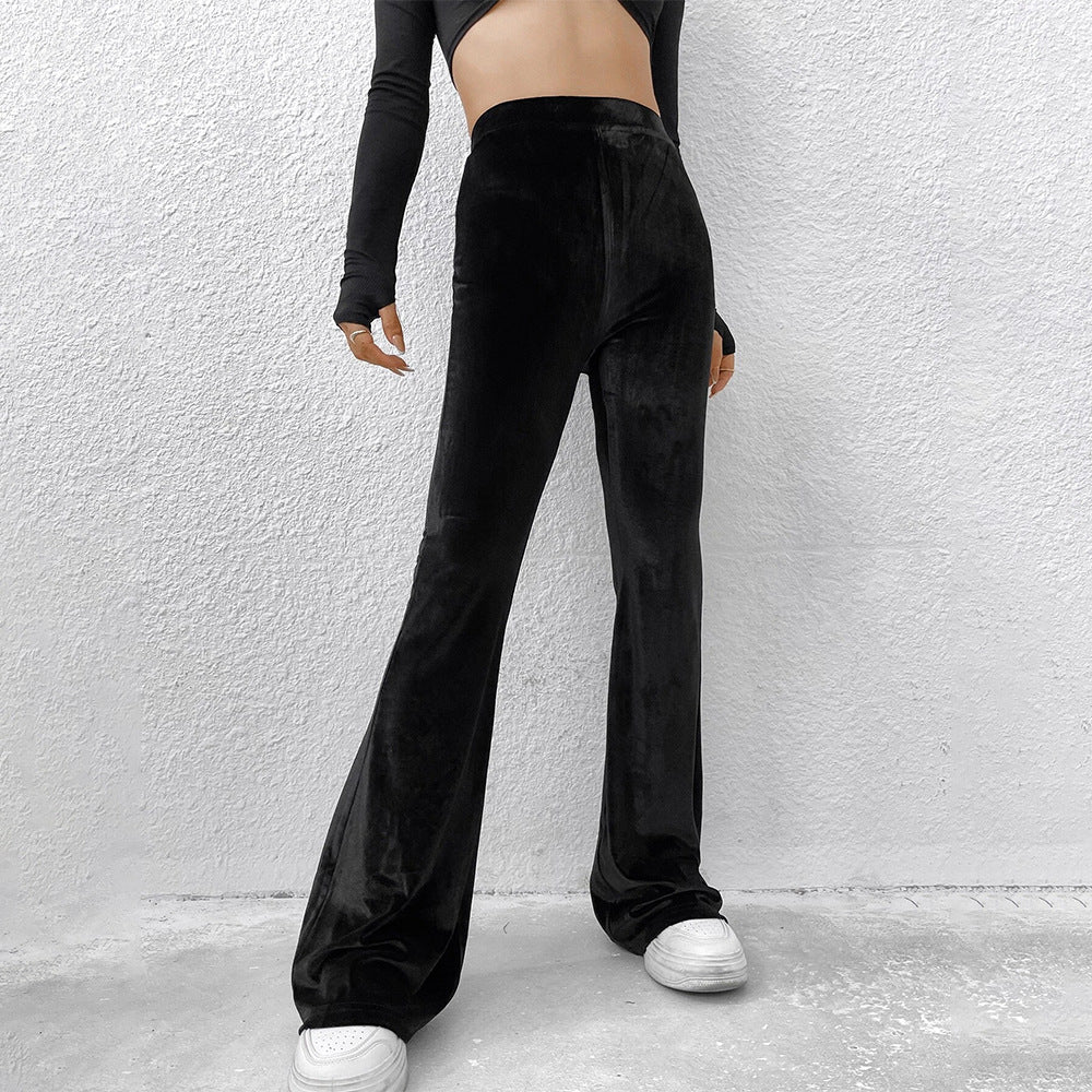 Hohe, bequeme Velvet-Hosen