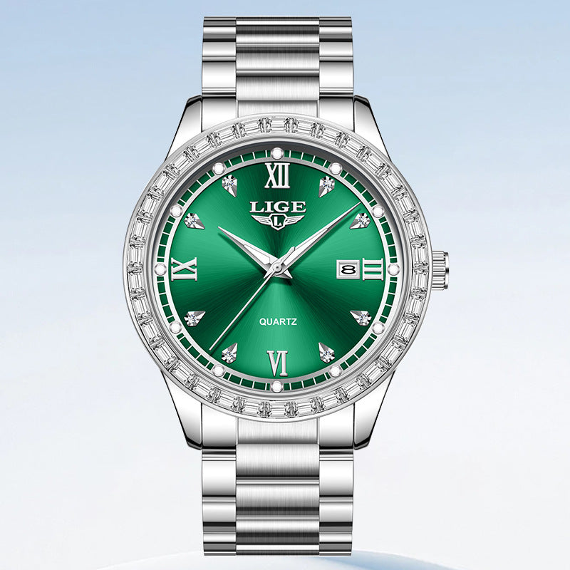 Damen-Uhr mit Strasssteinen – Bild 9 | LuxeStyle