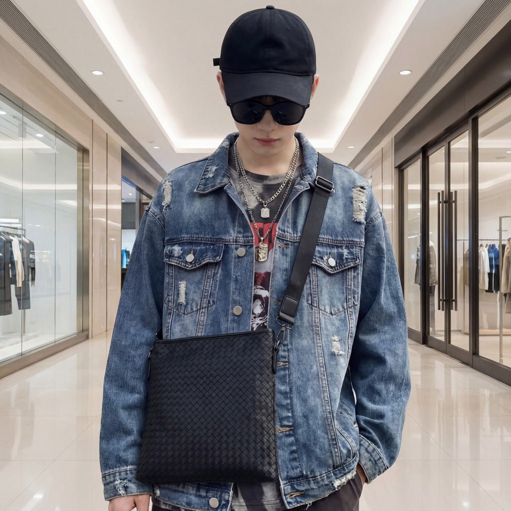 Umhängetasche aus PU-Leder für Herren – Bild 3 | LuxeStyle
