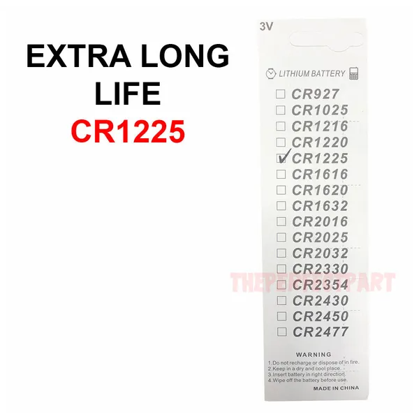CR1225 Lithium-Knopfzellen 3V, 5 Stück