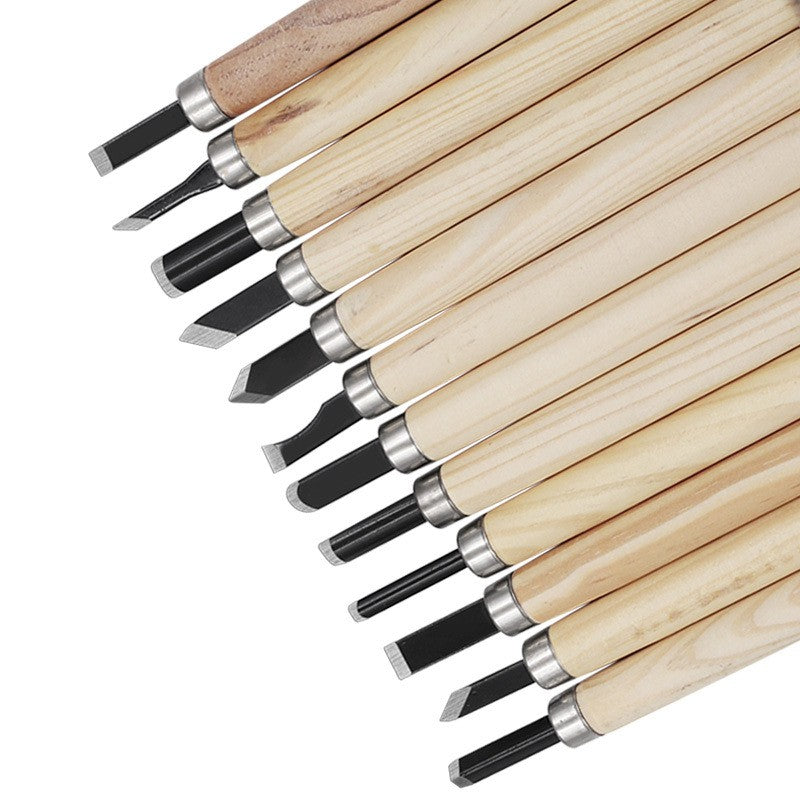 Holzschnitz-Set aus Manganstahl, 12-teilig – Bild 3 | LuxeStyle