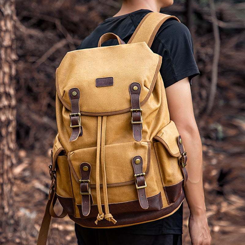 Vintage Canvas Rucksack – wasserdicht, 20-35L