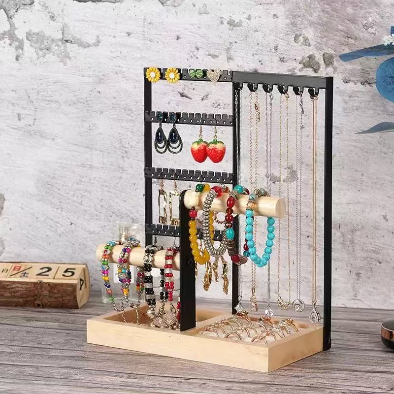 Schmuck-Präsentationstablett aus Massivholz