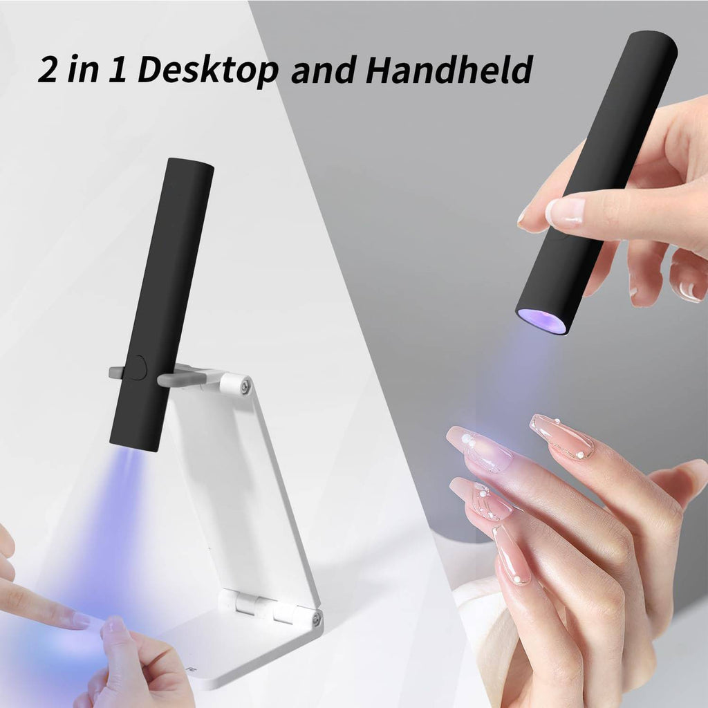 Mini UV/LED Nagellampe mit Ständer, kabellos – Ansicht 4