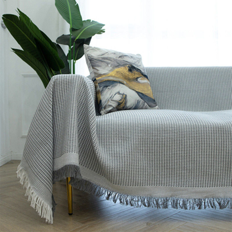 Sofa-Überwurf aus Leinen-Baumwoll-Mix